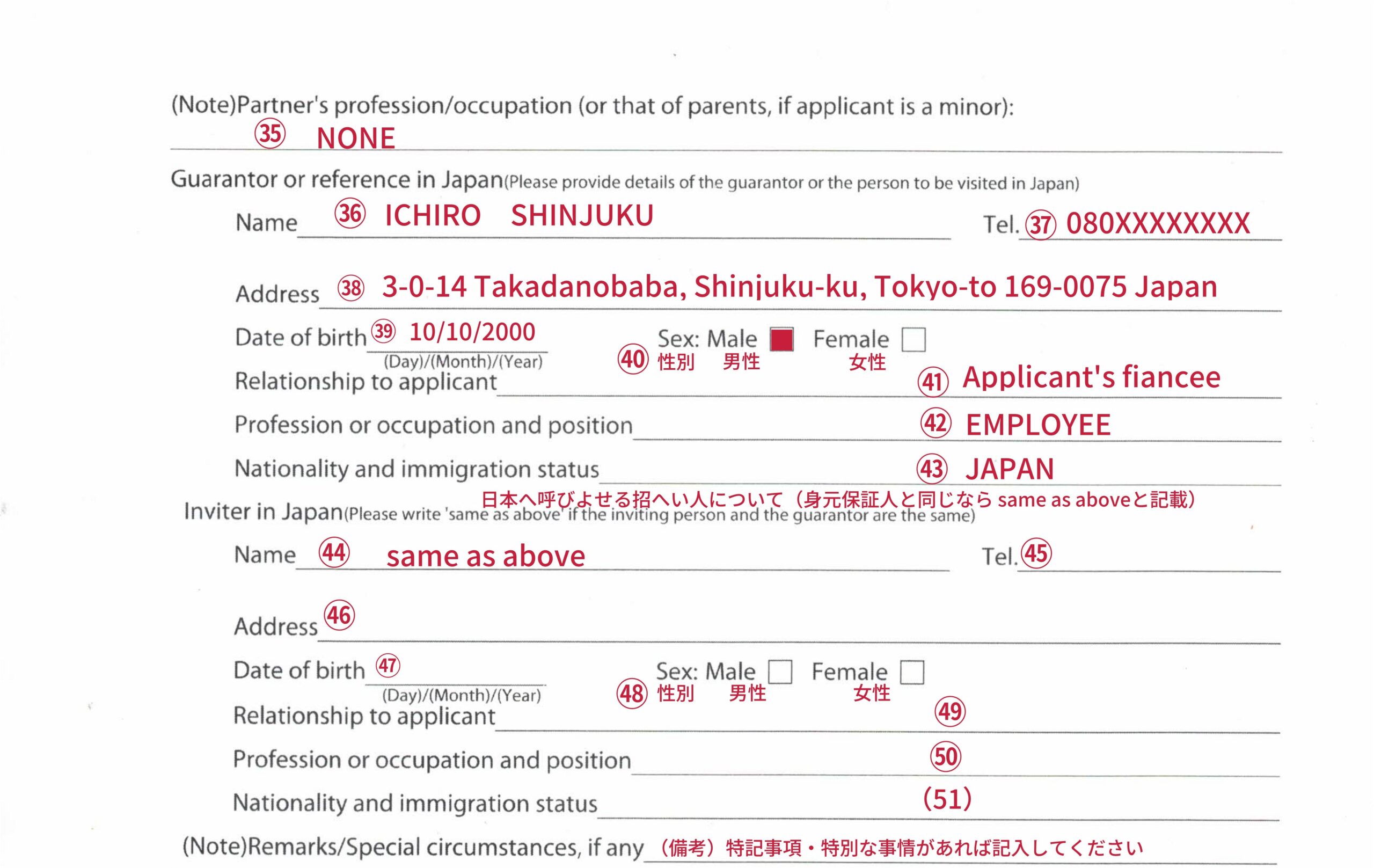 短期滞在ビザの査証申請書の書き方|招へい人が日本側で準備する記入例と注意点を行政書士が解説